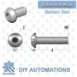 BHS M3x6-S (Button Head Screw) Image
