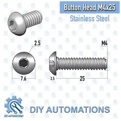 BHS M4x25-S (Button Head Screw) Image