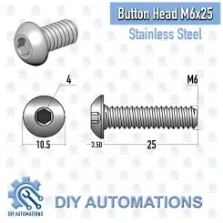 BHS M6x25-S (Button Head Screw) Image