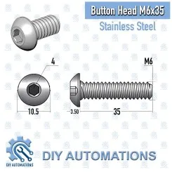 BHS M6x35-S (Button Head Screw) Image