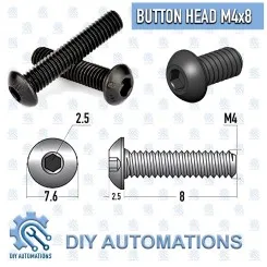 BHS M4x8 (Button Head Screw ) Image