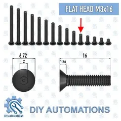 CSK M3x16 (Flat Head Counter Sink Screw) Image