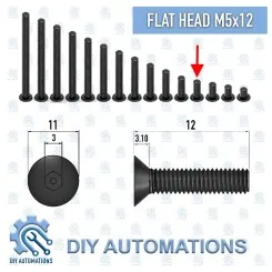 CSK M5x12 (Flat Head Counter Sink Screw) Image